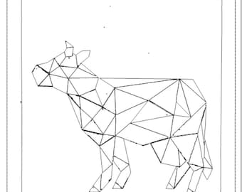 Cow Barn Quilt Pattern: DIY Yard Art (Paper Pattern)