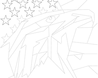 Eagle Barn Quilt Pattern, DIY Yard Art (Paper Pattern)