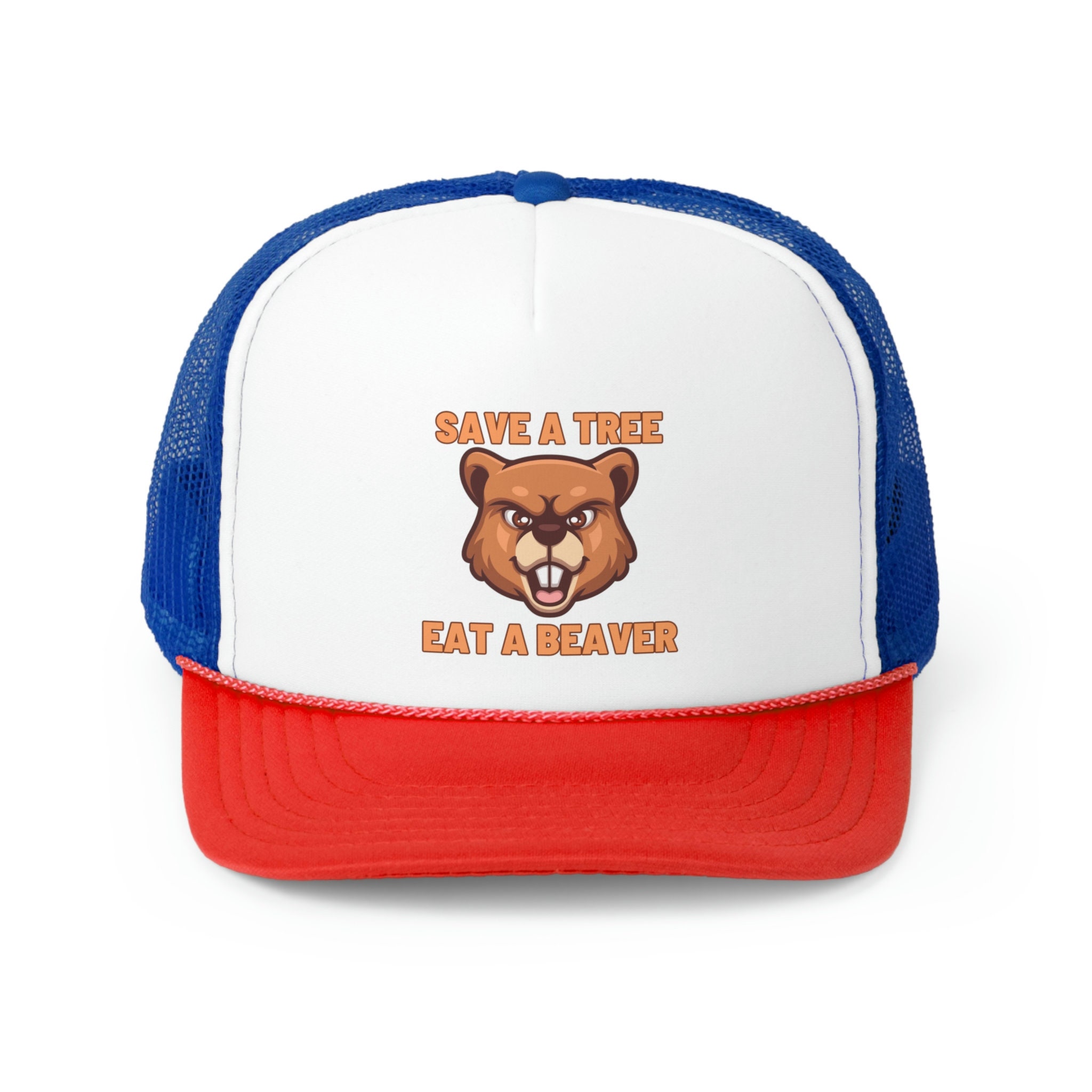 Save a Tree Eat a Beaver Funny Trucker Caps for Men or Women Funny