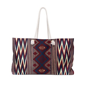 Bolsa de fim de semana com estampa geométrica, sudoeste, tribal, boho e estilo ocidental