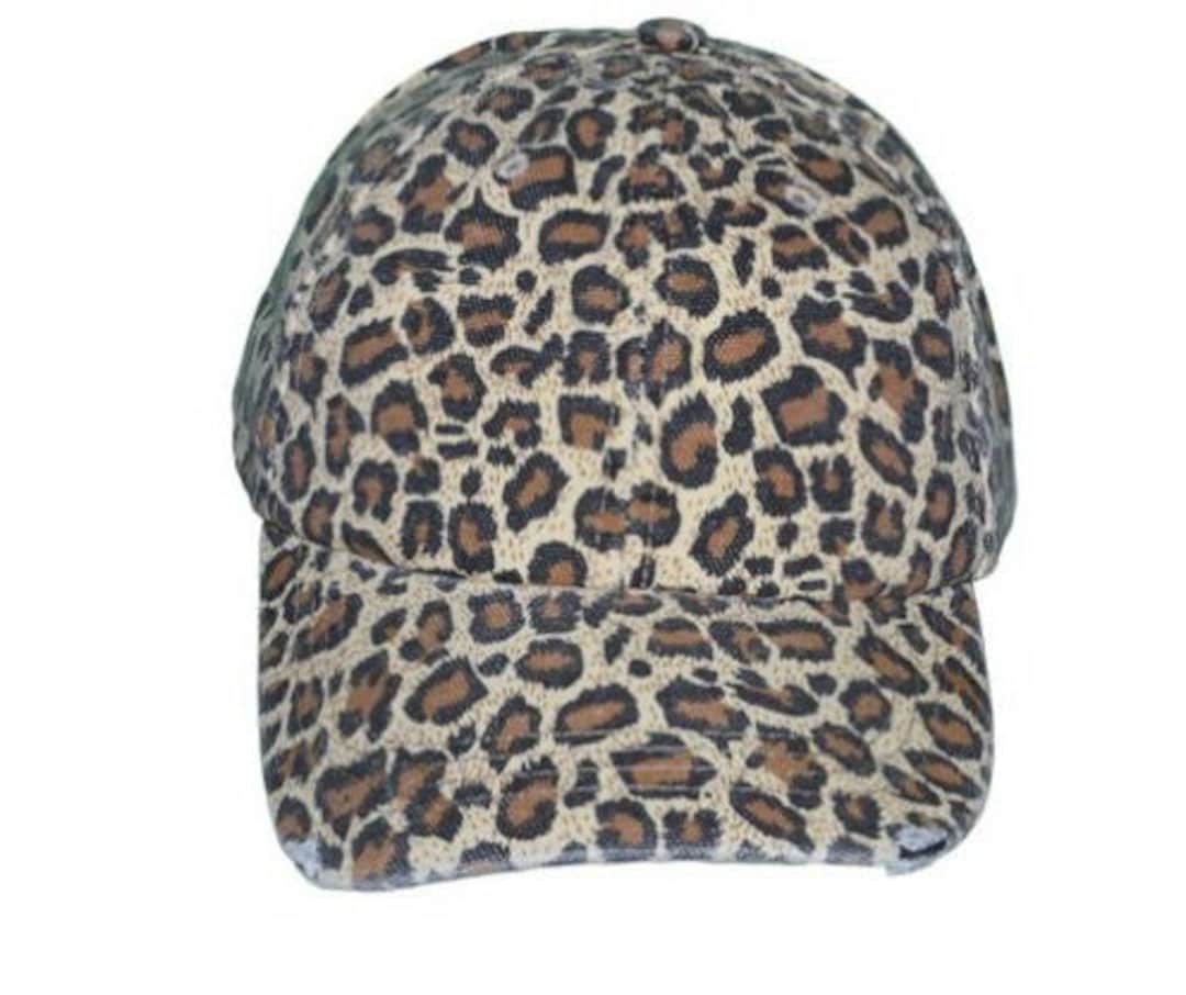 Leopard Cheetah Print Baseball Hat Women's Hat Adjustable Hat Beach Hat