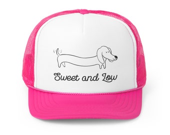 Süße und niedrige Dachshund Liebhaber Trucker Cap Wiener Hund Hut 4 Farbauswahl