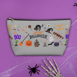 Halloween Themed Accessory Pouch w T-bottom