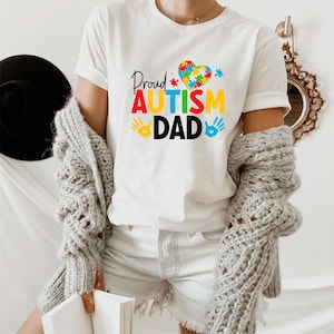 Autism Dad American Flag Shirt, Autism Awareness Gift, Autism Warrior Shirt,Autism Dad Hero,4th Of July Shirt, Gift For Dad, Fathers Day Tee