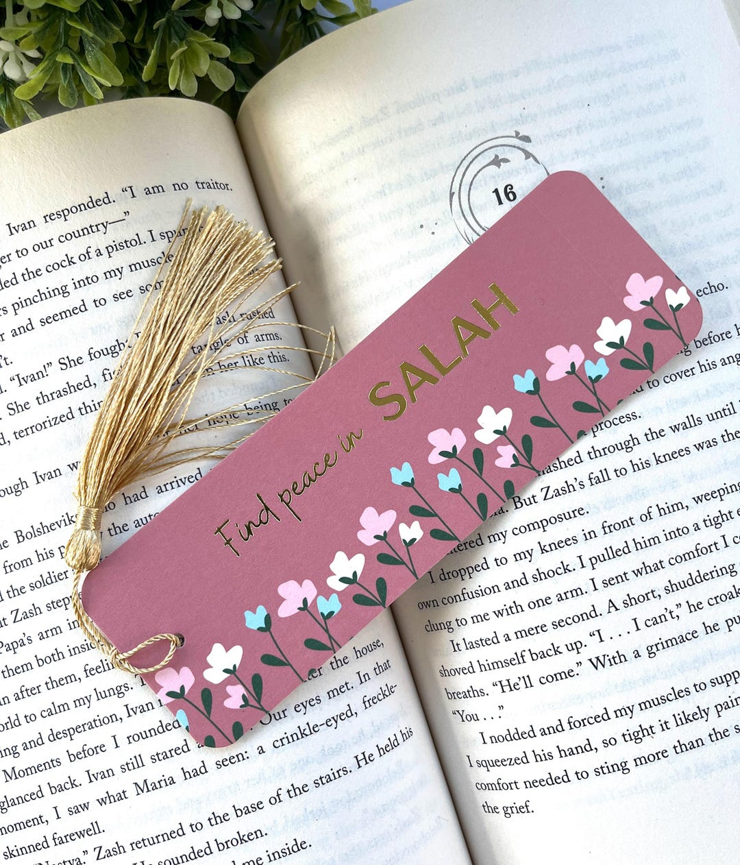 Bookmark Islam Gold Foiled Islamic Bookmark: Floral Design, Muslim Gift - Etsy