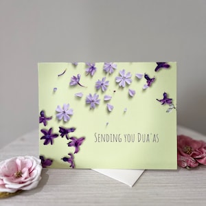 Sending You Dua, Islamic greeting card |islamic sympathy card| Islamic motivational card| Islamic get well soon card| Islamic dua card