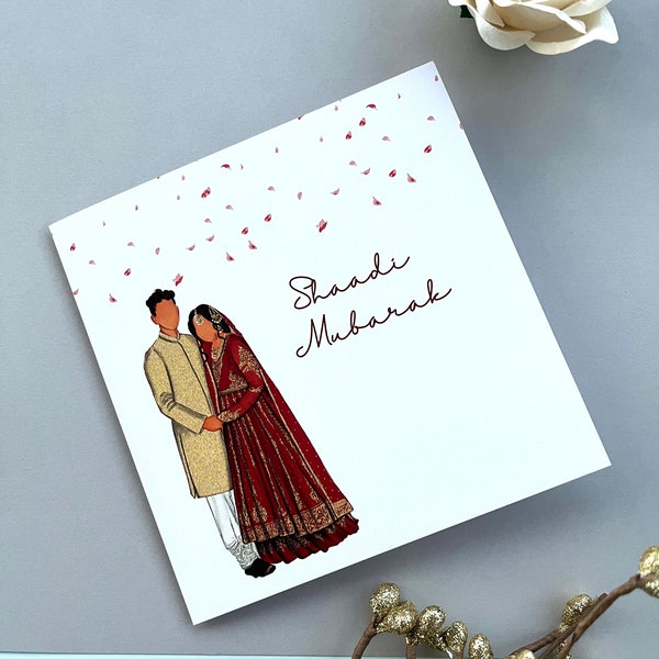 Shaadi Mubarak Greeting card- wedding Greeting card for muslim- wedding greeting card for indian- wedding card for pakistani