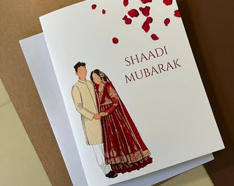 Shaadi Mubarak Greeting Card | Muslim, pakistani, Indian, south asian, islamic  card, wedding, shaadi, shaadi gifts, shaadi inspo