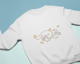 Kawaii Cute Fall Adorable Cute Style Crew Neck Sweatshirt Puppy Dog Cat Sweet Japanese