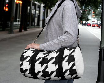 Duffel Bag - Lightweight, Durable, and Expressive-Black and White