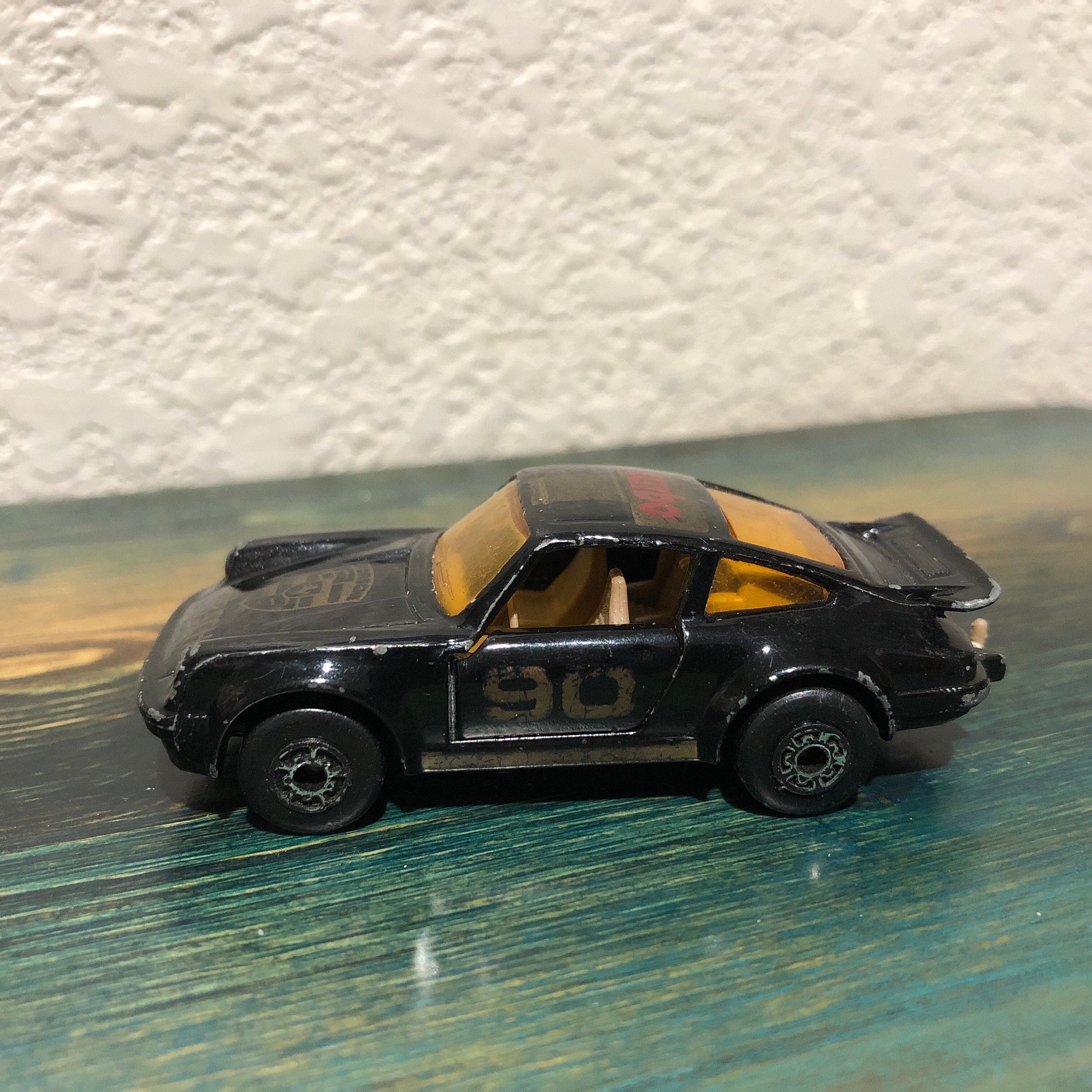 Matchbox Black Porsche Turbo Die cast 90 Collectible Toy Car Made