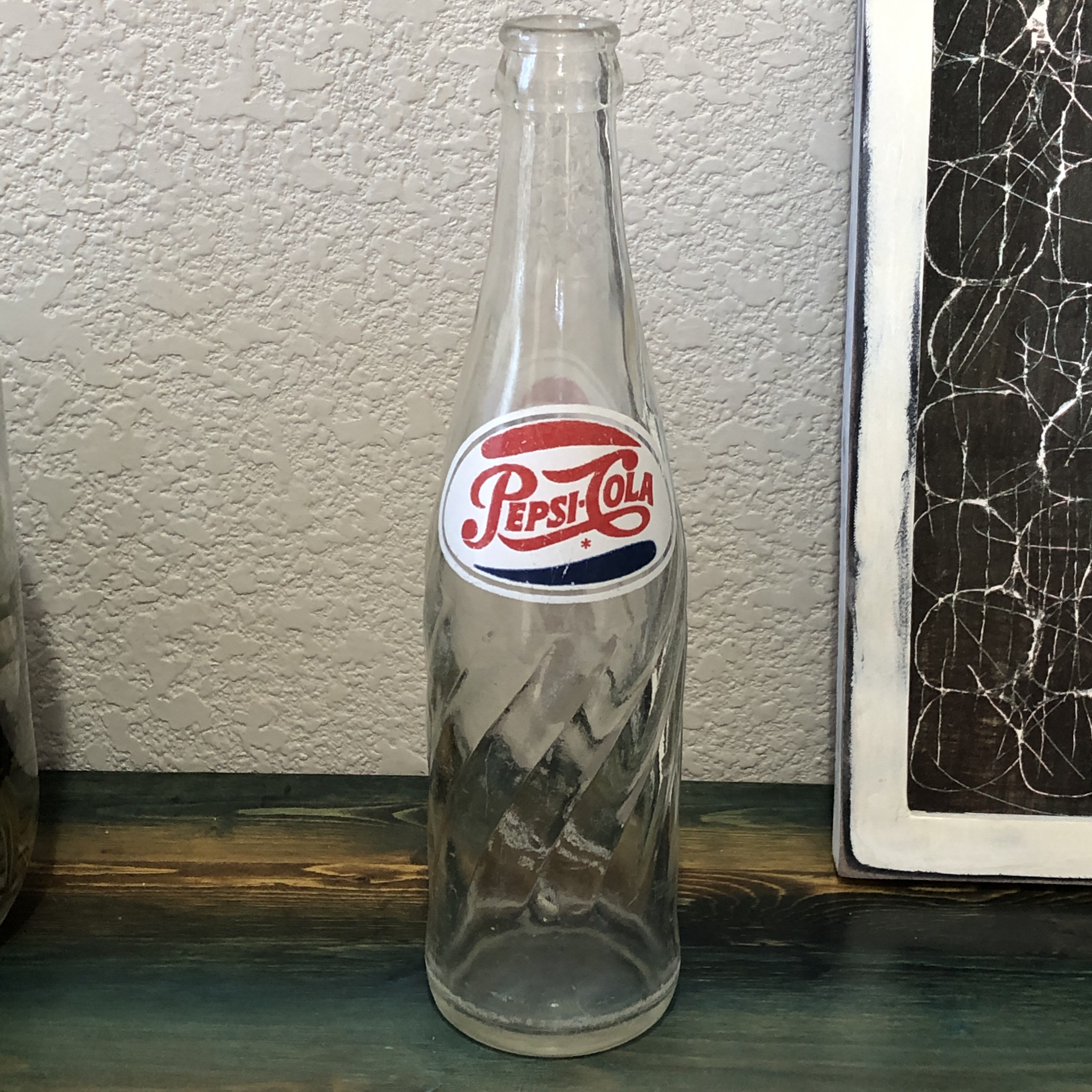 Pepsicola Bottle 1950s one Dot Vintage Bottle Made in Mexico Pop Soda