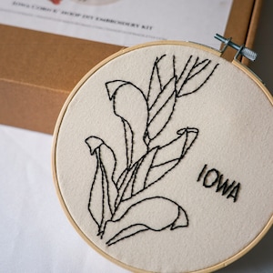 Iowa Corn 6&quot; Hoop DIY Embroidery Kit