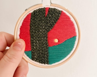 Saguaro Cactus 3-8" Hoop DIY Embroidery Pattern