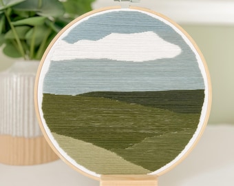 Rolling Hills 3-8" Hoop DIY Embroidery Pattern