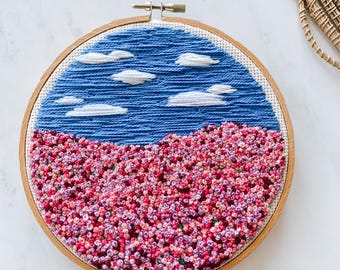 Floral Field 3-8" Hoop DIY Embroidery Pattern