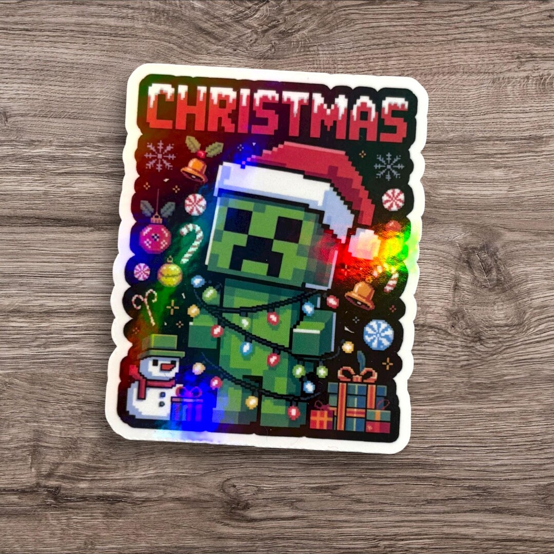 Christmas Creeper Inspired Holographic Sticker - Etsy