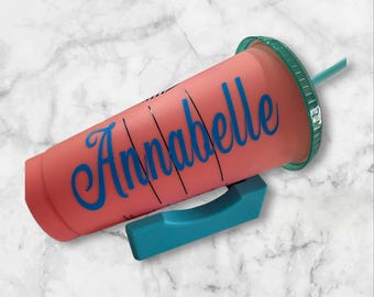 Vaso de agua fría Venti de 24 oz con cambio de color y nombre personalizado