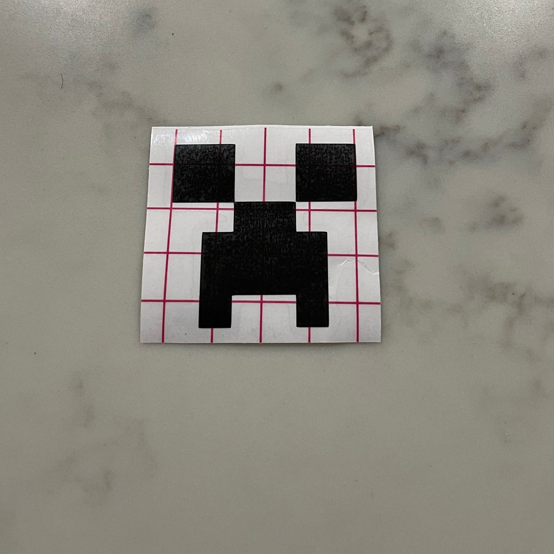 Creeper Face Vinyl Decal Etsy