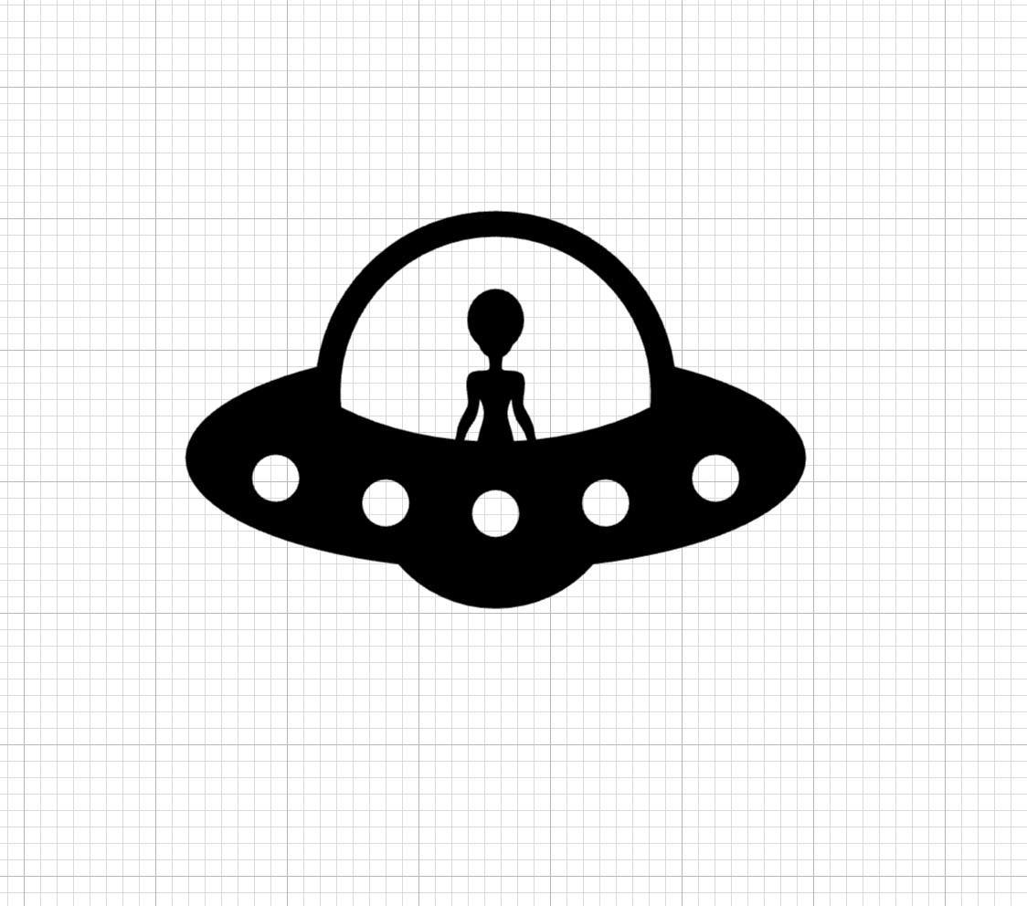 Alien UFO Vinyl Decal: Car Window, Rearview Mirror, Various Sizes - Etsy