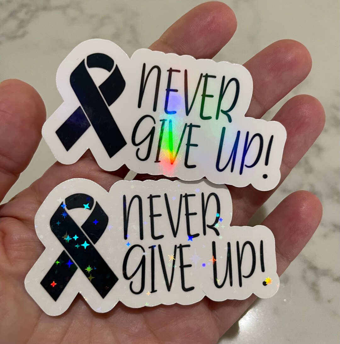Kanker Sticker Cancer Sticker- Customizable Color Options! Never Give Up - Etsy