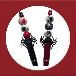 Spider- Horror- Beaded Pens- Halloween, Purse Pens,