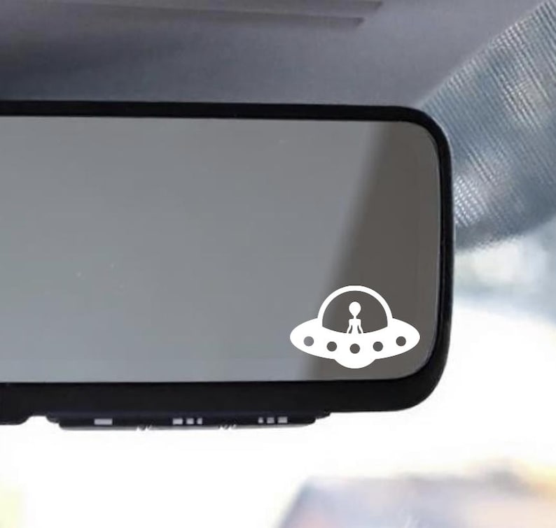 Alien UFO Vinyl Decal: Car Window, Rearview Mirror, Various Sizes - Etsy