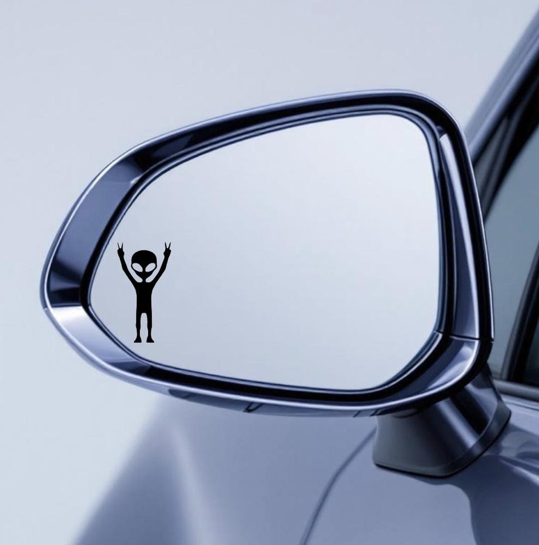 Peace Alien MINI Vinyl Decal: Car Window, Mirror Accessory - Etsy