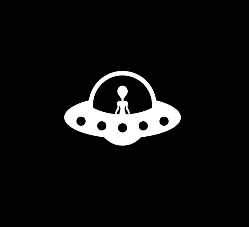 Alien UFO Vinyl Decal: Car Window, Rearview Mirror, Various Sizes - Etsy