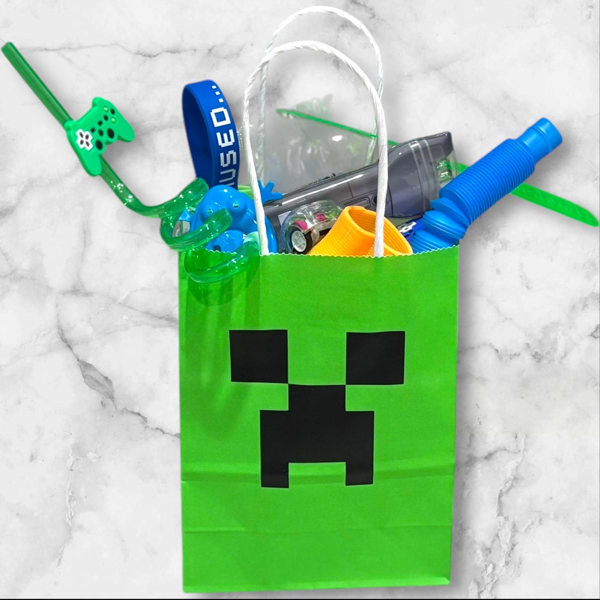 Green Creep Face Kraft Bags