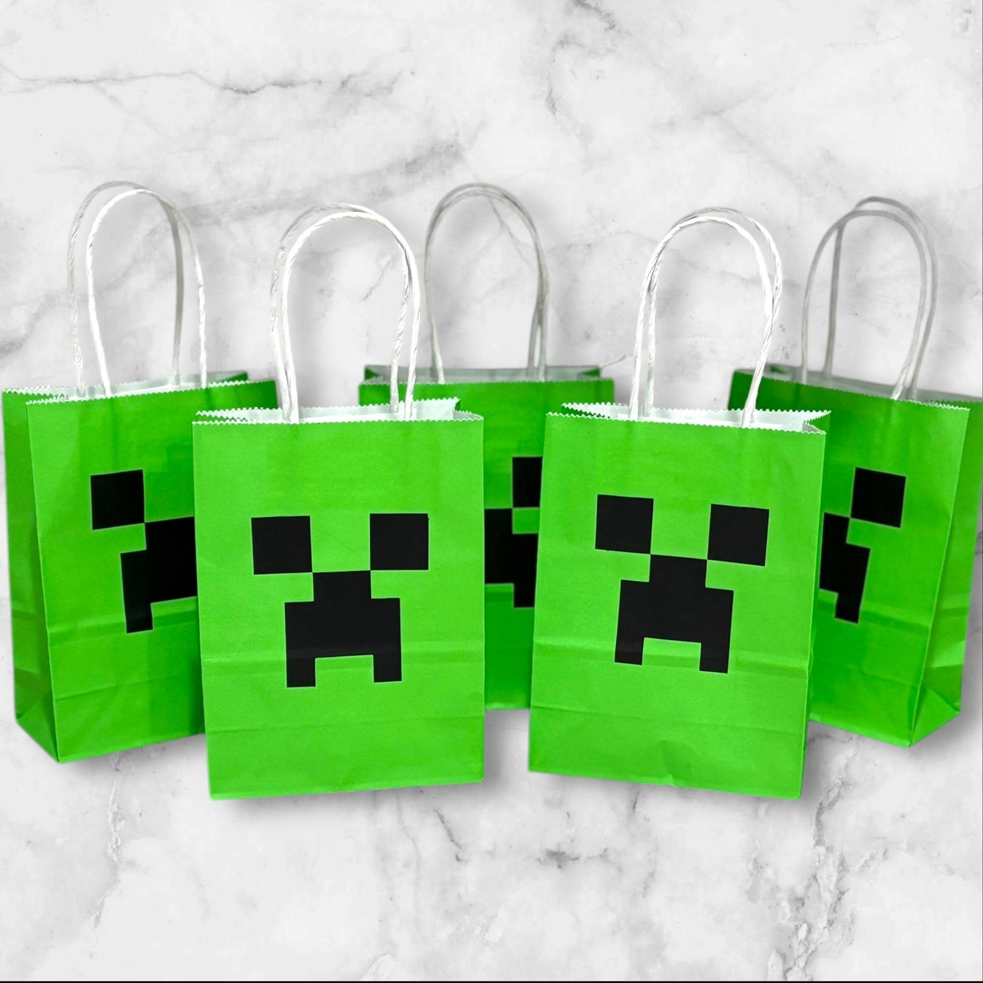 Green Creep Face Kraft Bags