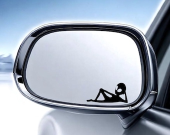 Lounging Alien Mini Permanent Vinyl Window Decal, rearview mirror, windshield, vehicle flare, car accessories