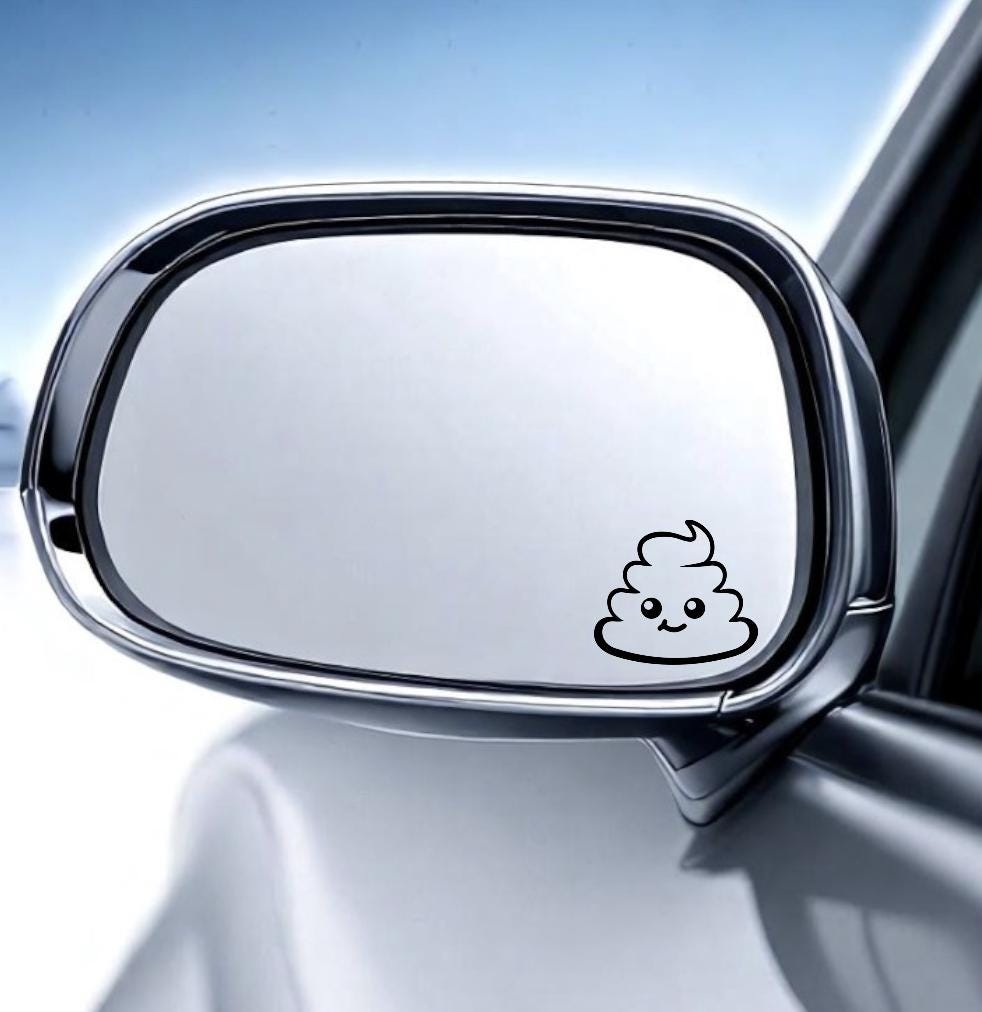 Mini Poop Emoji Vinyl Window Decal, Rearview Mirror, Windshield ...