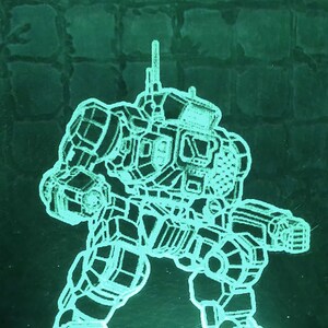 Custom L.E.D. Lamp - Highlander Mech - Battletech - Mechwarrior - MWO