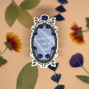 De roos "You're Beautiful" spiegelsticker