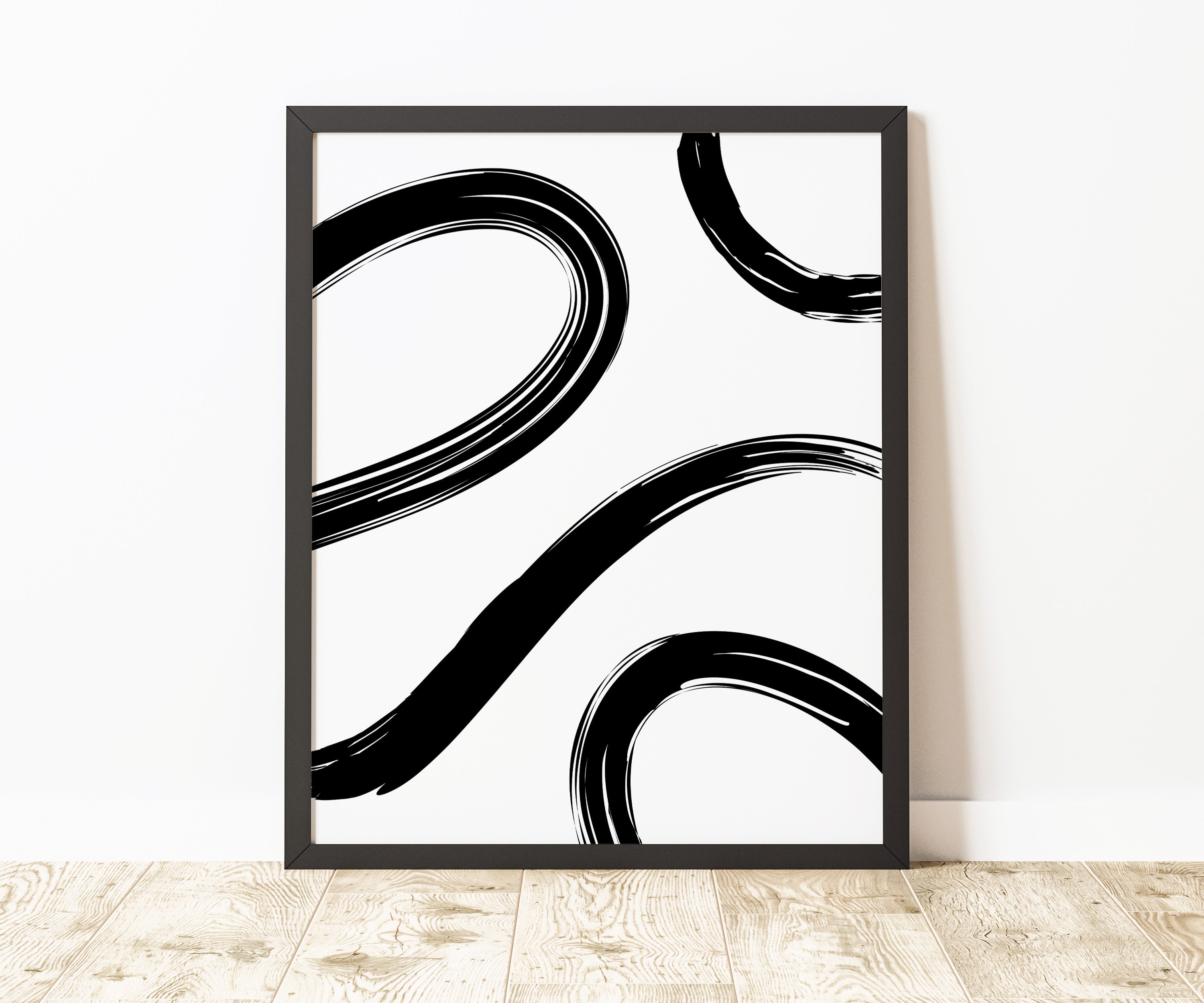 Abstract Paint Brush Strokes Printable Wall Art Minimalist - Etsy