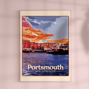 PORTSMOUTH, NH New Hampshire Sonnenuntergang Poster / Wandkunst