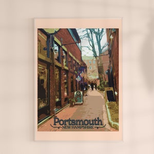 Arte de pôster de PORTSMOUTH, NH, New Hampshire