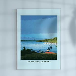 Colchester, Vermont Lake Champlain Poster / Wall Art