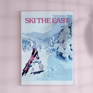 ESQUÍ EN EL ESTE - Póster rosa