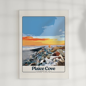 PLAICE COVE, HAMPTON, New Hampshire (NH) Arte de parede de pôster