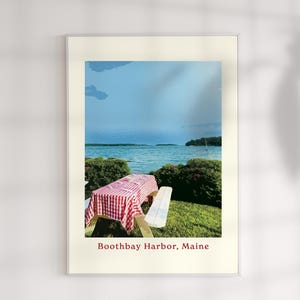 Picnic on Boothbay Harbor, Maine Poster / Wall Art