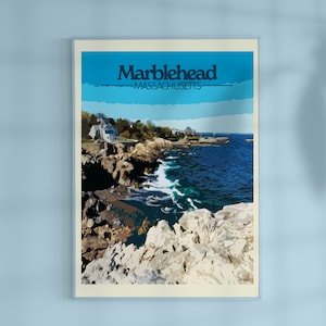MARBLEHEAD, MA Massachusetts Cartel/arte de pared