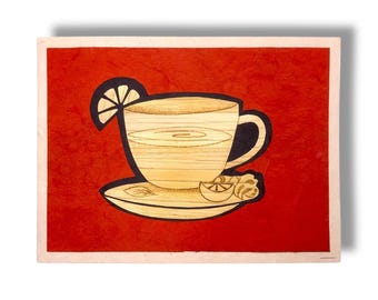 Tea Handcarved Greeting Card