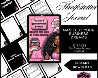 Crafter’s Manifestation Journal | Digital Access, Goal-Setting Tools, Mindset Affirmations, & More for Business Growth