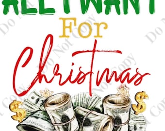 Dinero para Navidad (PNG), silueta (descarga digital)
