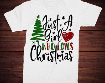 Chica navideña SVG: Archivo de corte navideño para Cricut y Silhouette (PNG)