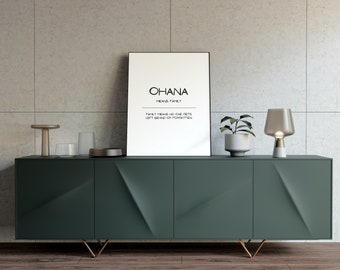 Ohana Means Family - Lilo & Stitch Instant Digital Download - Poster- Definition - Wall Decor