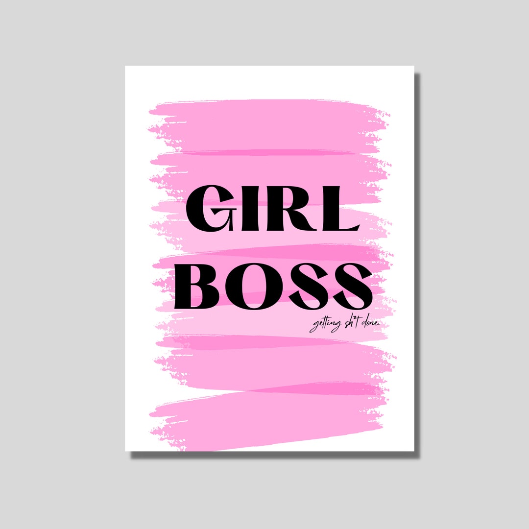 Girl Boss Room Poster Women Empowerment Girl Power Room Decor Instant