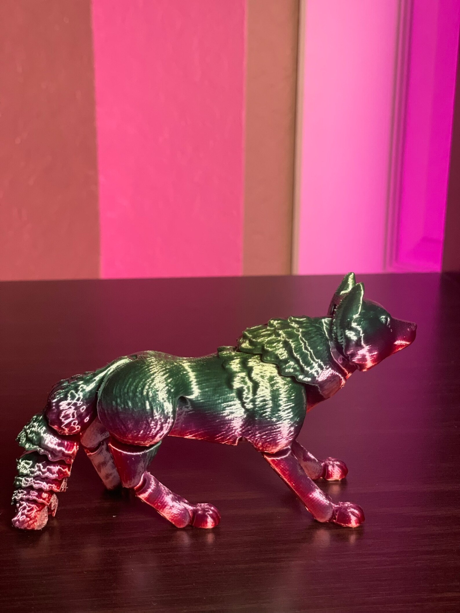 Articulating 3D Printed Wolf Flexi Animal Fidget Toy Pet Etsy